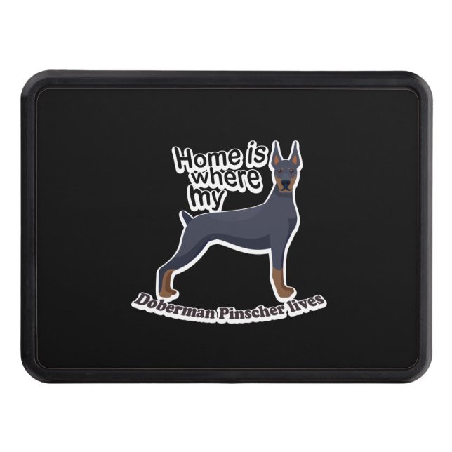 Doberman Home Hitch Cover (Front)