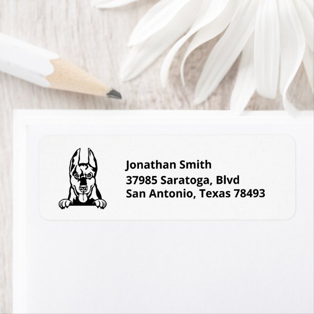 DOBERMAN | Image on Return Address Label (Insitu)