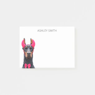 Doberman in Devil Costume Post-it Notes