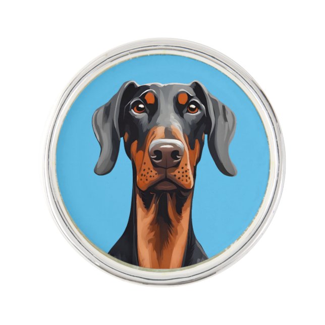 Doberman Lapel Pin (Front)