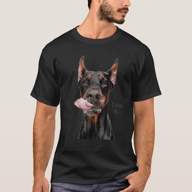 Doberman Lover Doberman Pinscher Dog Mom Dad Love T-Shirt (Front)
