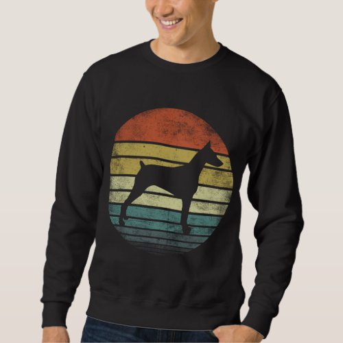 Doberman Lover Owner Gifts Retro Sunset Dog Silhou Sweatshirt