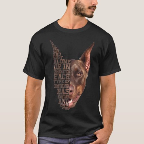 Doberman Low Poly Dog Person T_Shirt