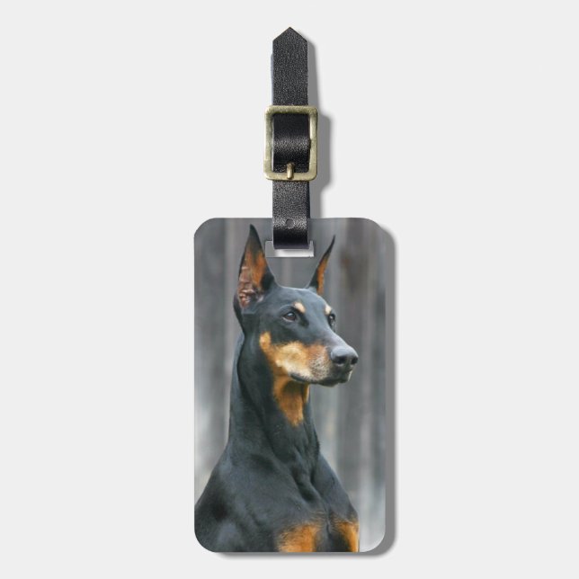 Doberman Luggage Tag (Front Vertical)