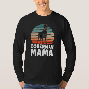 Doberman Mama Cute Dog Pinscher Dobermans Mom Moth T-Shirt