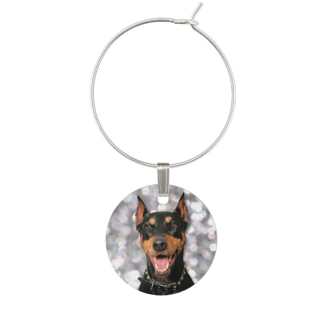 Doberman - Megyan Wine Charm (Front)