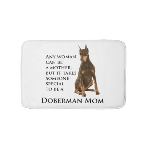 Doberman Mom Bath Mat