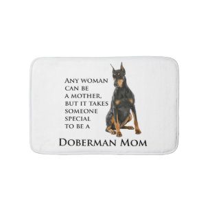 Doberman Mom Bath Mat