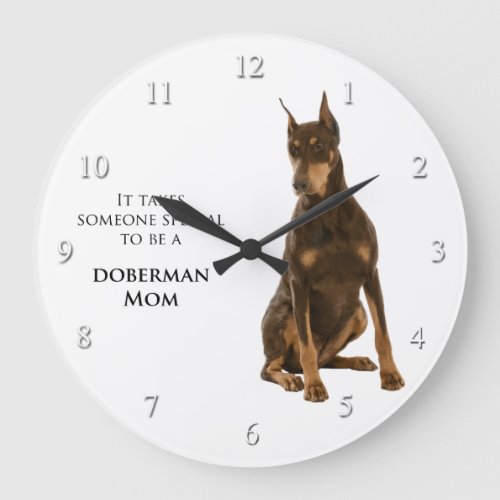 Doberman Mom Clock