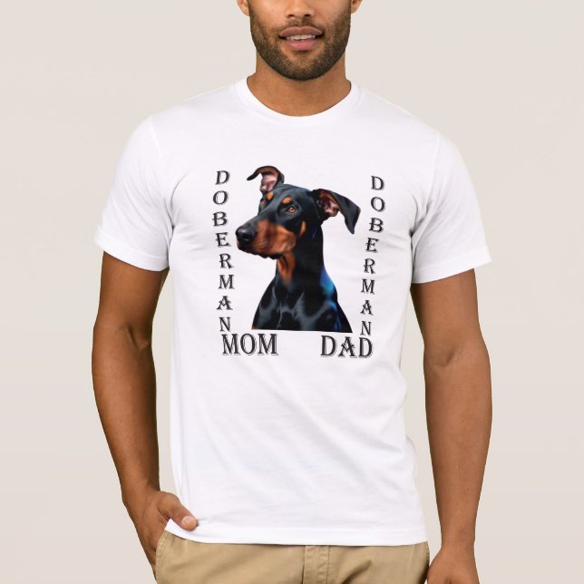 Doberman Mom Dad T-Shirt (Front)