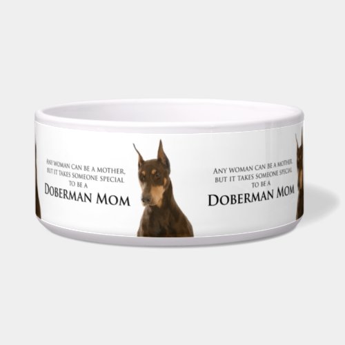 Doberman Mom Dog Bowl