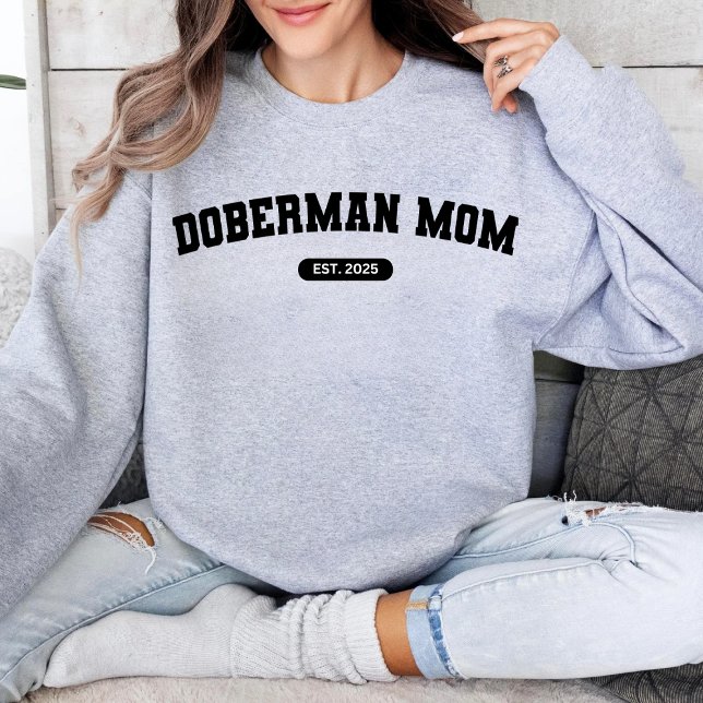 DOBERMAN MOM Dog Mum Custom Birth Year Sweater (Creator Uploaded)