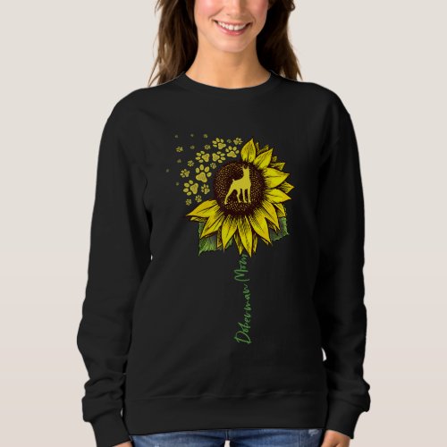 Doberman Mom Sunflower Doberman Pinscher Dog Mom M Sweatshirt