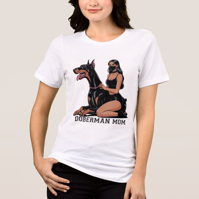 Doberman MOM Tri-Blend Shirt (Front)