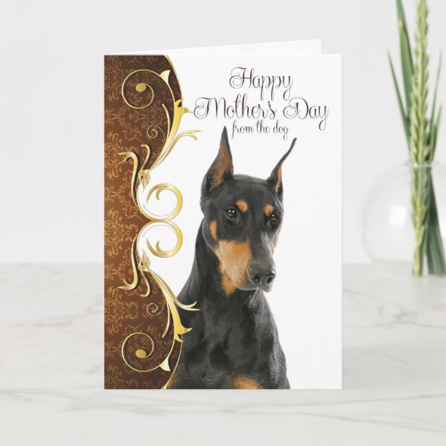 Doberman Mother's Day Card (Front)