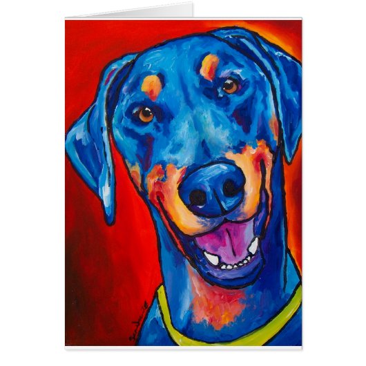 Doberman (natural black and tan) cards (Front)
