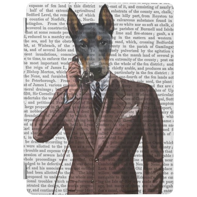 Doberman on Phone iPad Air Cover (Front)