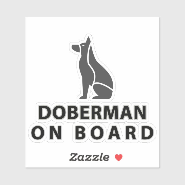 Doberman Onboard  Sticker (Sheet)