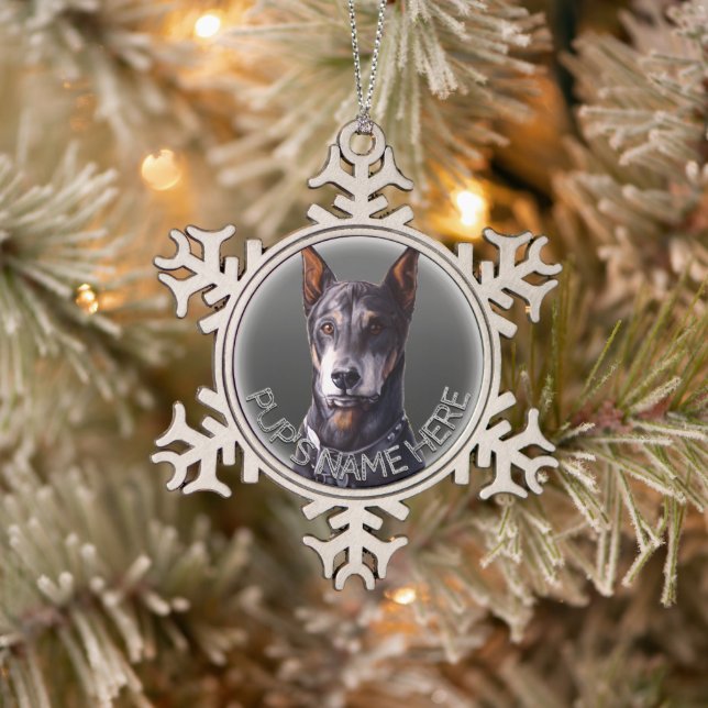 Doberman Ornament Personalized Dog Decoration (Tree)