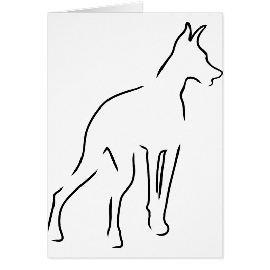 Doberman Outline Cards (Front)