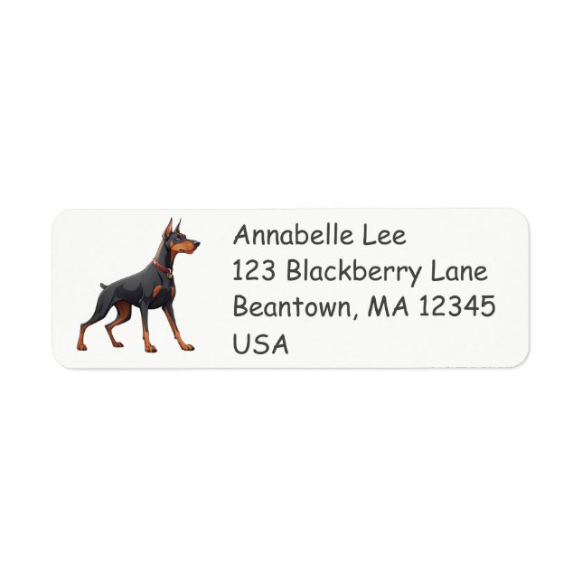 Doberman Pincer Label (Front)