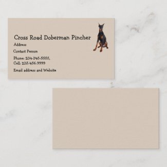 Doberman Pincher Dog Pet Animal  Business Card Mag