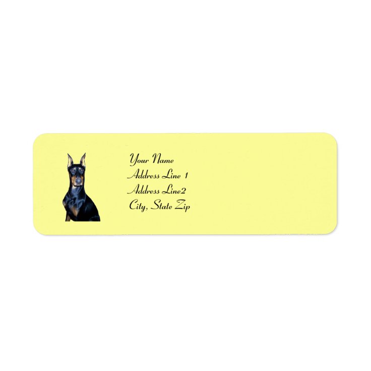 Doberman Pinscher Address Labels Zazzle