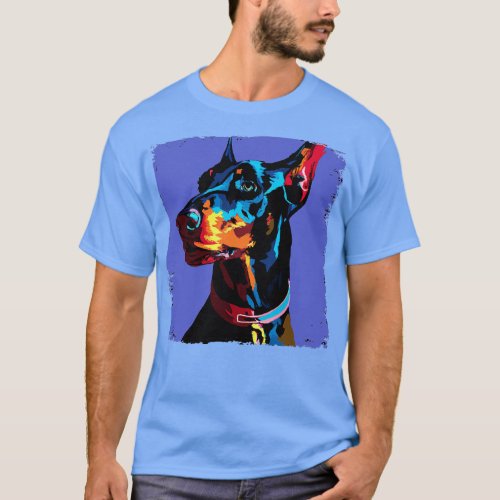 Doberman Pinscher Art Dog Lover Gifts 3 T_Shirt