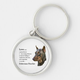 Doberman Pinscher Art Love Is... Keychain