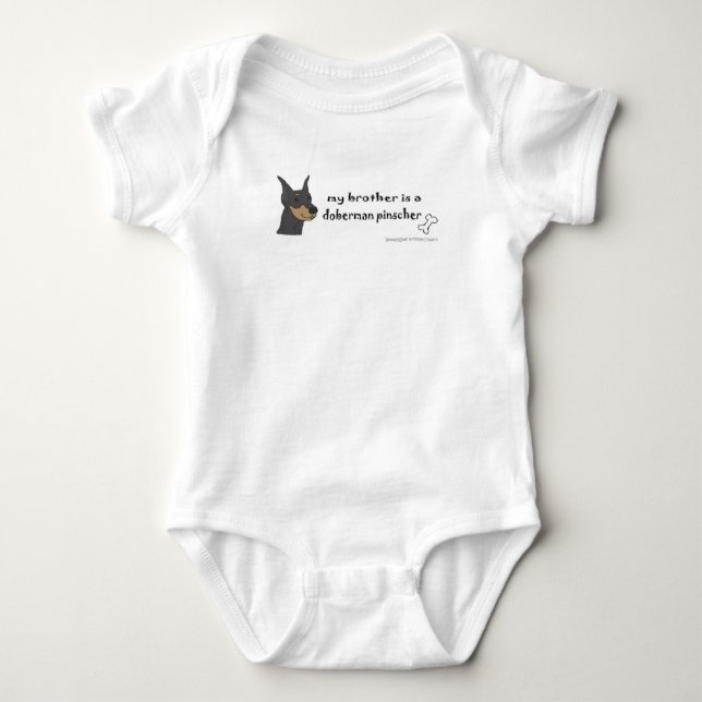 doberman pinscher baby bodysuit (Front)