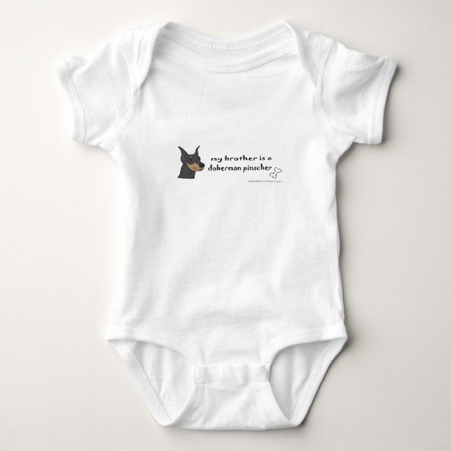 doberman pinscher baby bodysuit (Front)