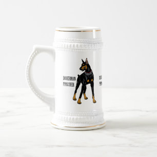 doberman pinscher beer stein