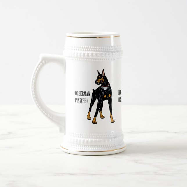 doberman pinscher beer stein (Left)