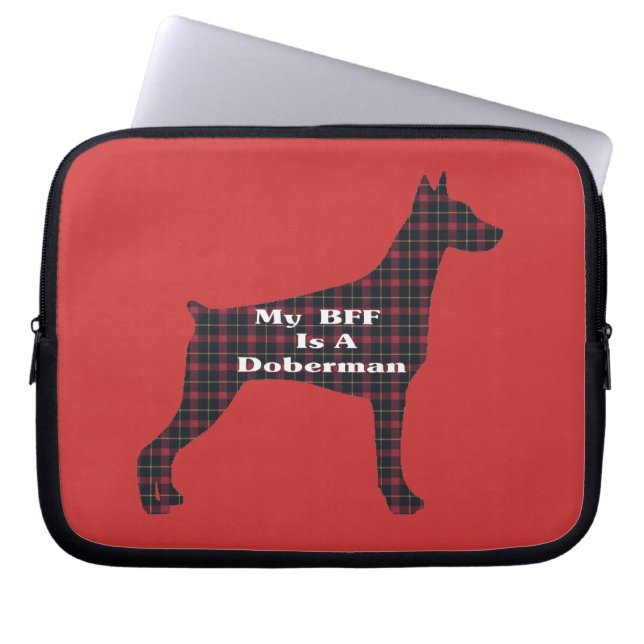 Doberman Pinscher BFF Laptop Sleeve (Front)