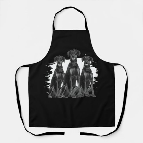 Doberman Pinscher Black Dog Owner Pet Animal Lover Apron