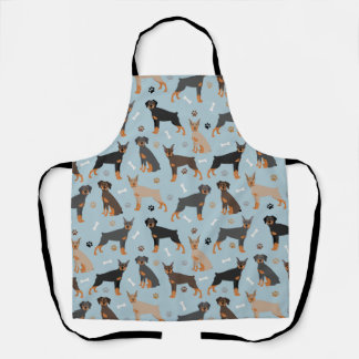 Doberman Pinscher Bones and Paws Apron