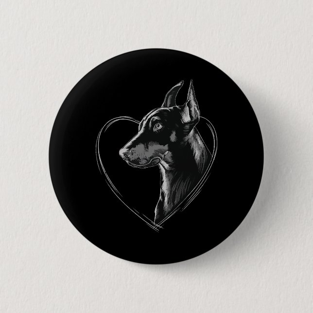 Doberman Pinscher Button (Front)