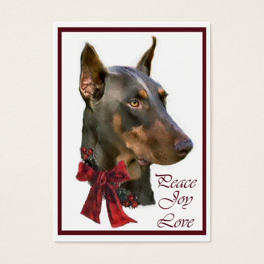 Doberman Pinscher Christmas (Front)
