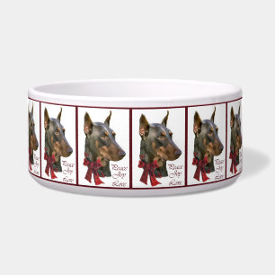 Doberman Pinscher Christmas Bowl