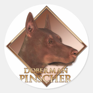 Doberman Pinscher Classic Round Sticker