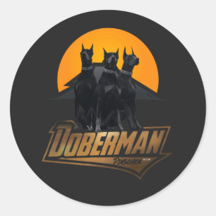 Doberman Pinscher Classic Round Sticker