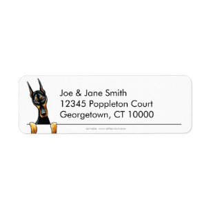 Doberman Pinscher Clean n Simple Label
