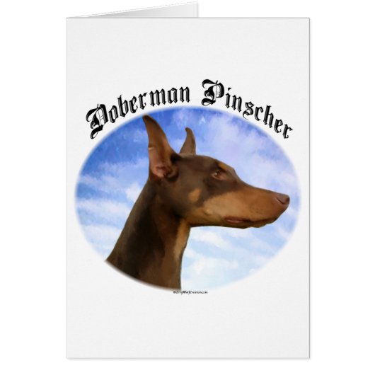 Doberman Pinscher Clouds Cards (Front)