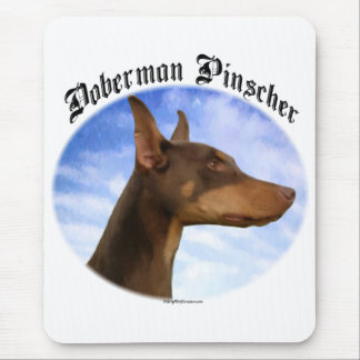 Doberman Pinscher Clouds Mouse Pad