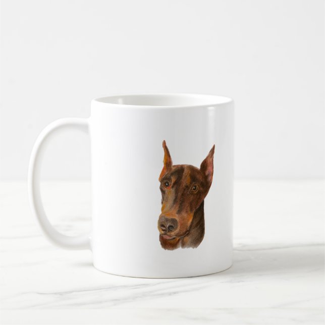 Doberman Pinscher Coffee Mug (Left)
