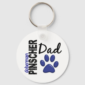 Doberman Pinscher Dad 2 Keychain