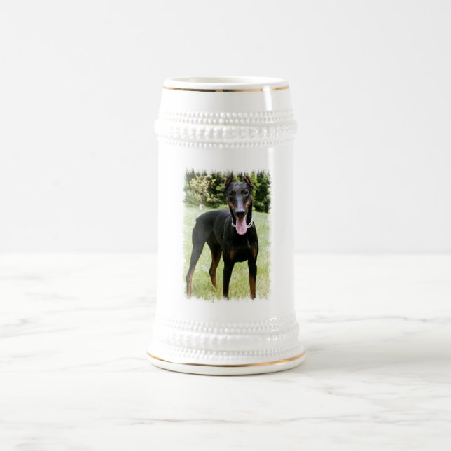 Doberman Pinscher Dog Beer Stein (Center)