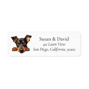Doberman Pinscher Dog Breed Pet Lovers Label
