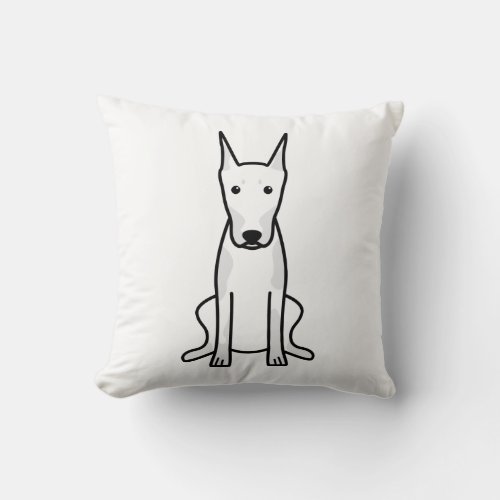 Doberman Pinscher Dog Cartoon Throw Pillow