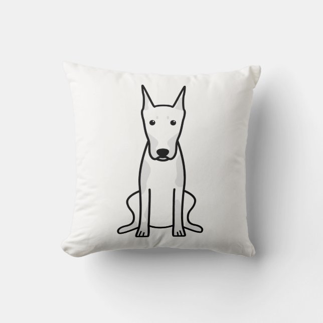 Doberman Pinscher Dog Cartoon Throw Pillow (Front)